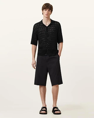 Loire Short Sleeve Open Knit Cardigan