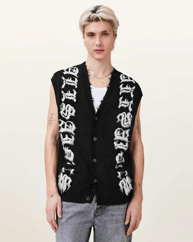 Scripture Sleeveless Knitted Tank Top