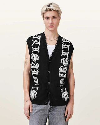 Scripture Sleeveless Knitted Tank Top