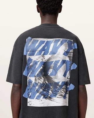 Wavy Oversized Crew Neck T-Shirt