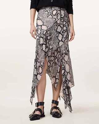 Cassie Crinkle Sheer Midi Skirt