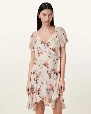 Darma Floral Print Mini Dress