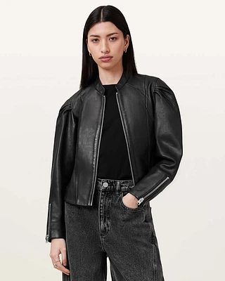 Rayna Leather Biker Jacket