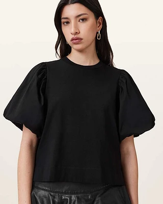 Jess Relaxed Woven T-Shirt