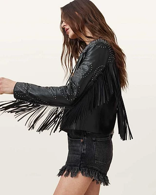 Asta Leather Tassel Jacket