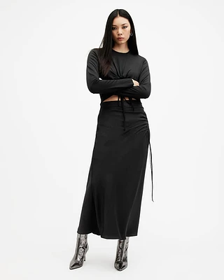Alexia Gathered Maxi Skirt
