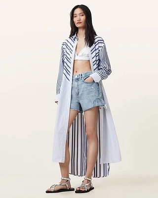Eliana High Rise Denim Shorts