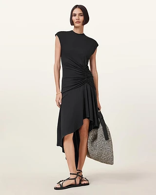 Annalie Asymmetric Midi Dress