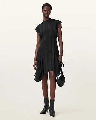 Fleur Textured Asymmetric Hem Dress