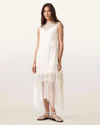 Clara Lace Trim Midi Dress