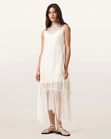 Clara Lace Trim Midi Dress