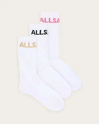 Jae Logo Socks White Multi Pack
