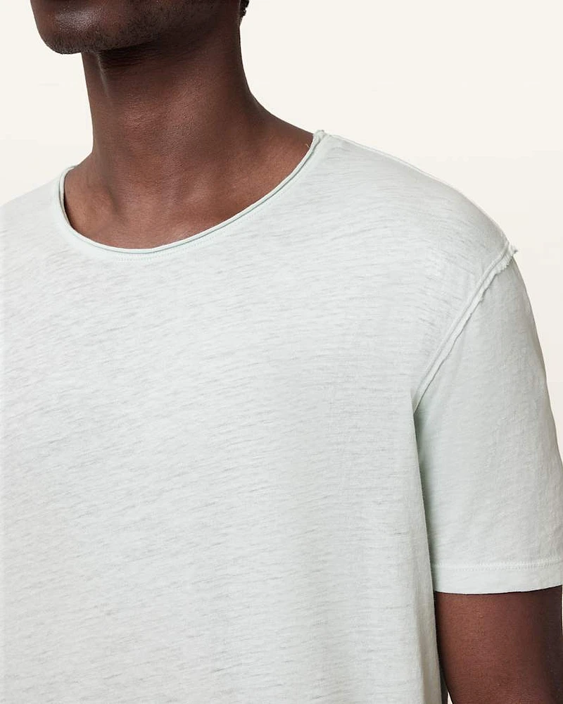 Figure Crew Neck Raw Edge T-Shirt