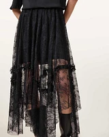 Josie Tiered Lace Midi Skirt