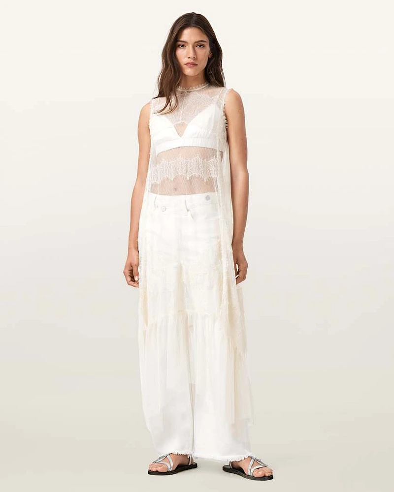 Clara Lace Trim Midi Dress