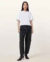 Daisy Mae Tapered Leg Cargo Denim Jeans