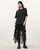 Josie Tiered Lace Midi Skirt