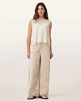 Clara Lace Trim Sleeveless Top