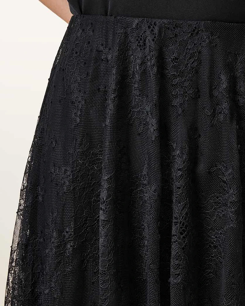 Josie Tiered Lace Midi Skirt