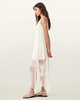 Clara Lace Trim Midi Dress