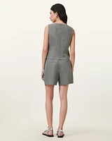 Averie Tencel Relaxed Fit Linen Blend Shorts