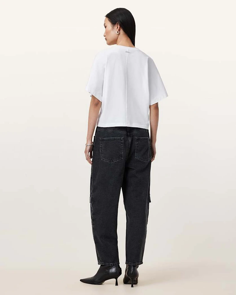 Daisy Mae Tapered Leg Cargo Denim Jeans