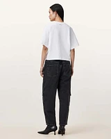 Daisy Mae Tapered Leg Cargo Denim Jeans
