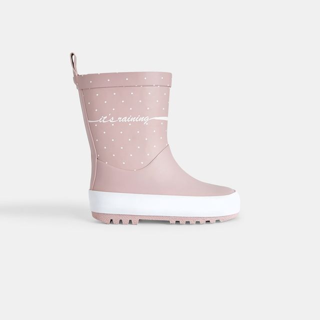 Bottes de pluie à pois Rose