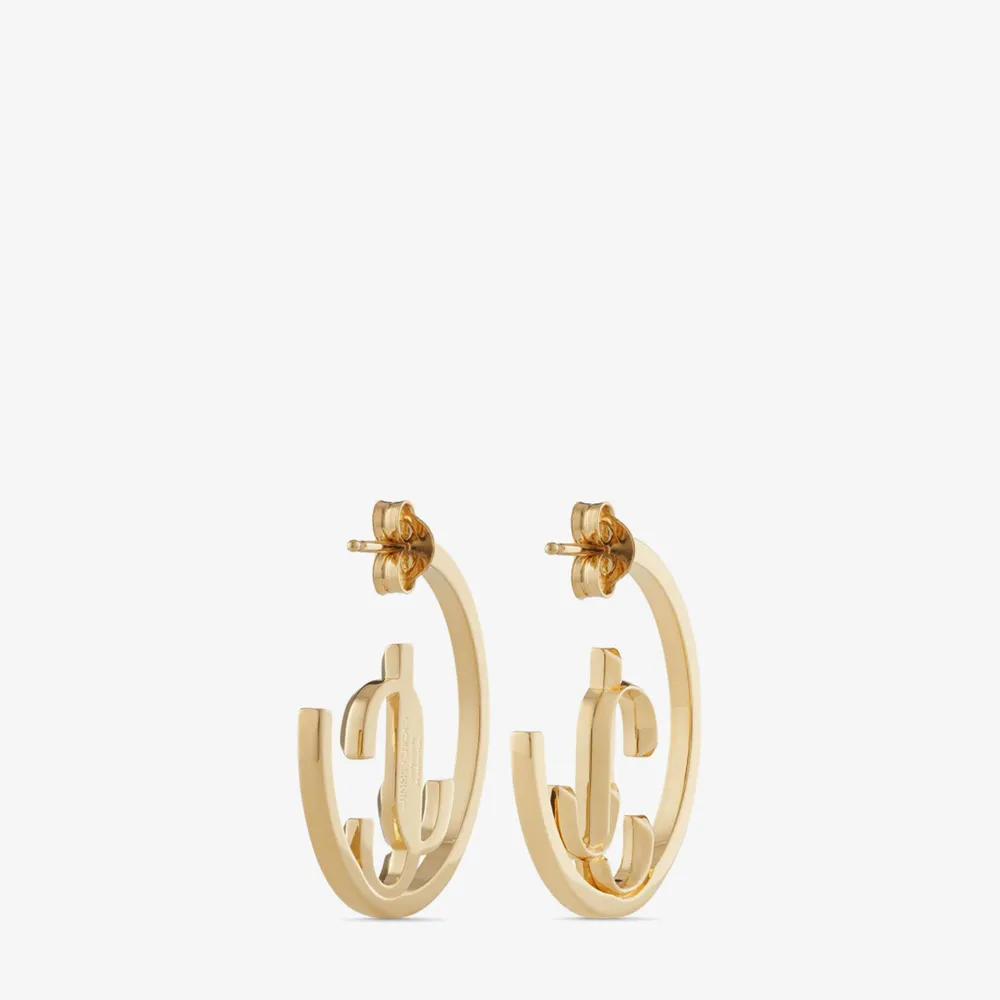 JC Monogram Hoops
