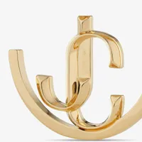 JC Monogram Hoops
