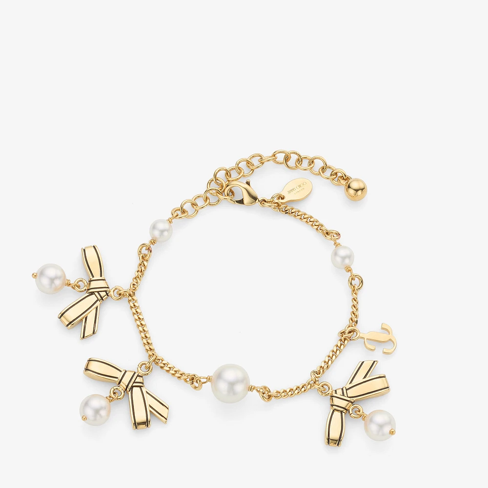 Multi Charm Ribbon  Bracelet