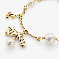 Multi Charm Ribbon  Bracelet