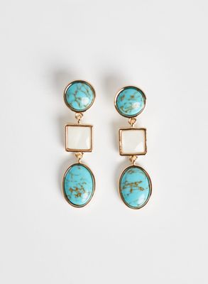 tiered drop earrings