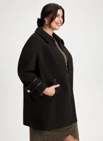 Stretch Wool Blend Coat