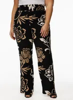 Floral Print Wide Legs Pants