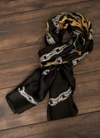 Two-Tone Chain Print Scarf