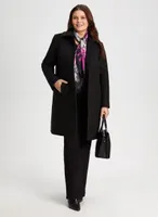 Stretch Wool Blend Coat