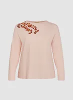 Floral Sequin Sweater