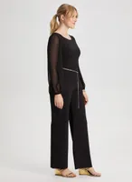 Wide Leg Belted Jumpsuit