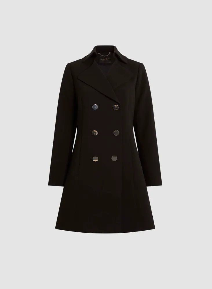 Double Row Button Front Coat