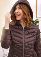 Recycled Packable Quilted Coat
