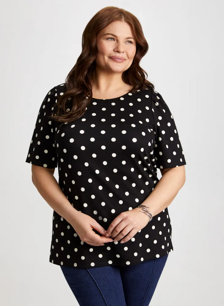 Polka Dot Motif Top