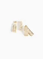 Rectangular Crystal Earrings