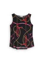 Sleeveless Chain Print Top