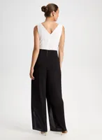 Crossover Colour Block Jumpsuit