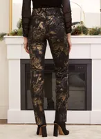 Metallic Pattern Pull-On Pants