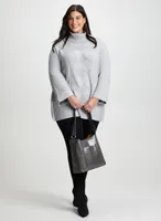 Pearl Embellished Tunic Sweater