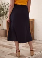 Tencel Pull-On Midi Skirt