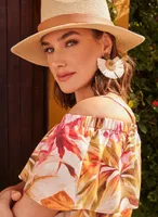 Tropical Off The Shoulder Blouse