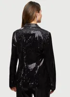 Button Front Sequin Jacket